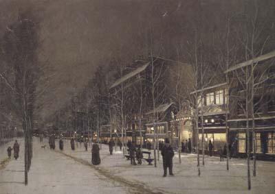 Hippolyte camille delpy Boulevard Barbes-Roche-chouart in de winter (san24) oil painting image